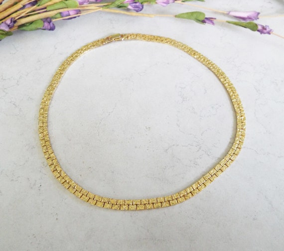Vintage Gold Plated 16" Long 5mm Wide Nugget Styl… - image 7