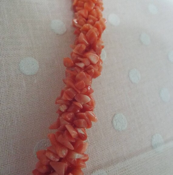 Necklace Coral Chip Five Twisted Strand Necklace … - image 9