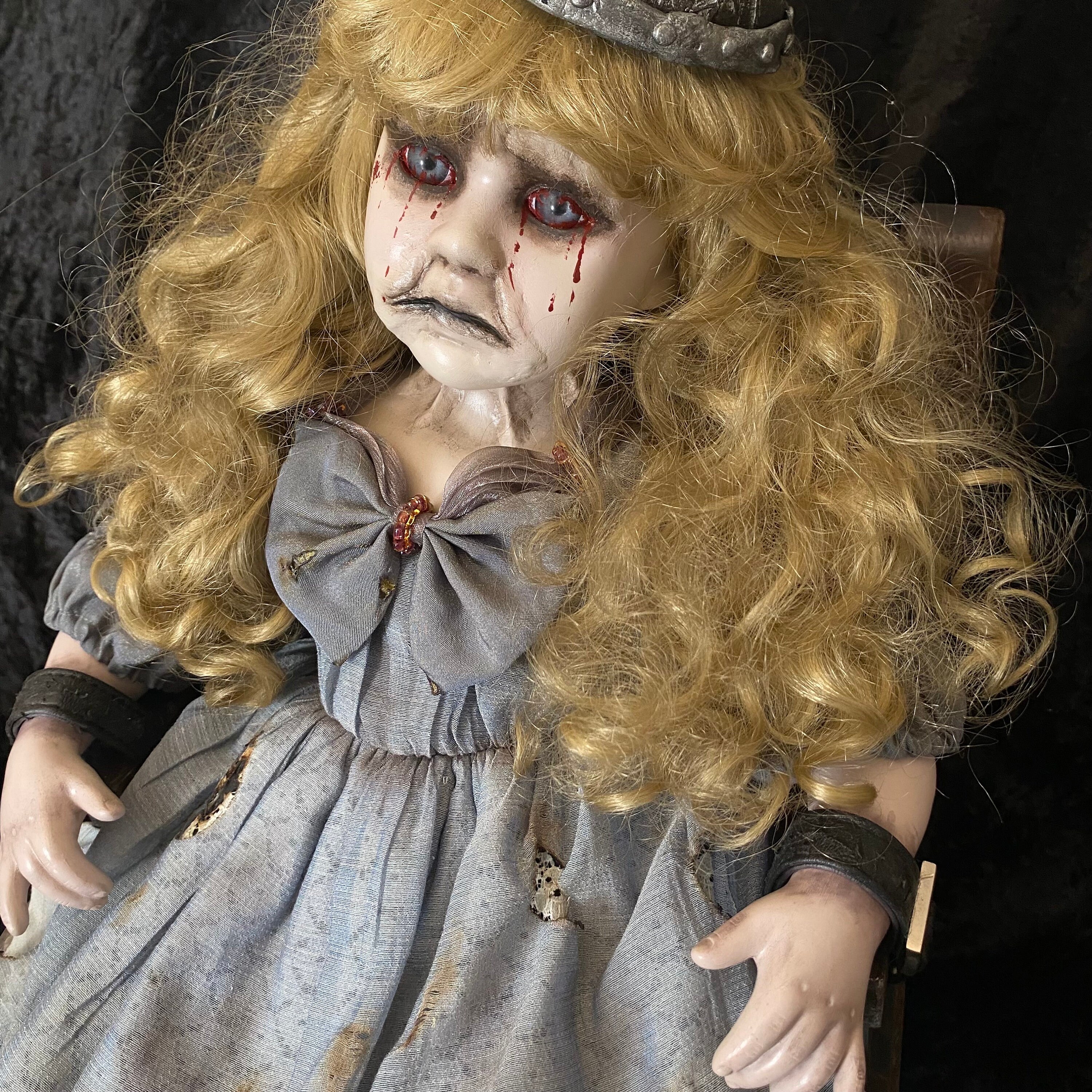 OOAK “executed Edith” Unique One-off Hand Painted Large Porcelain