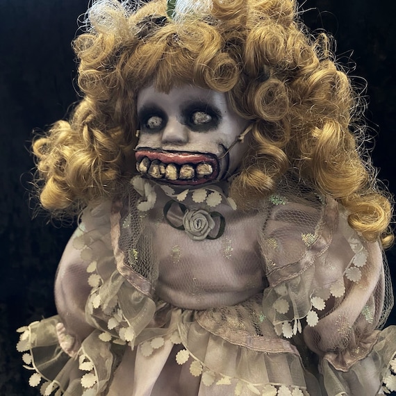 OOAK “biting Bonnie” Unique Hand Painted Haunted Porcelain Doll