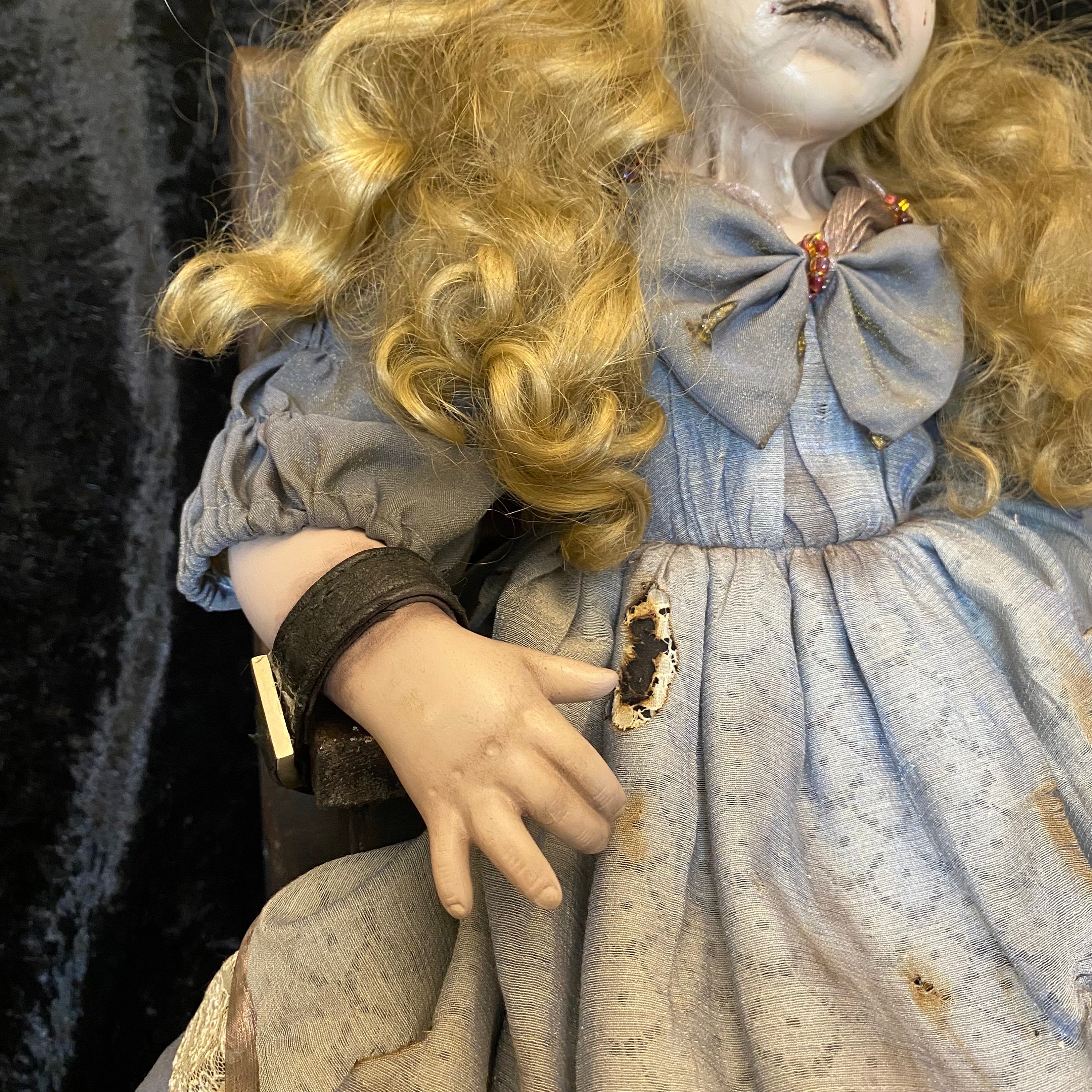 OOAK “executed Edith” Unique One-off Hand Painted Large Porcelain