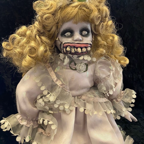 OOAK “biting Bonnie” Unique Hand Painted Haunted Porcelain Doll
