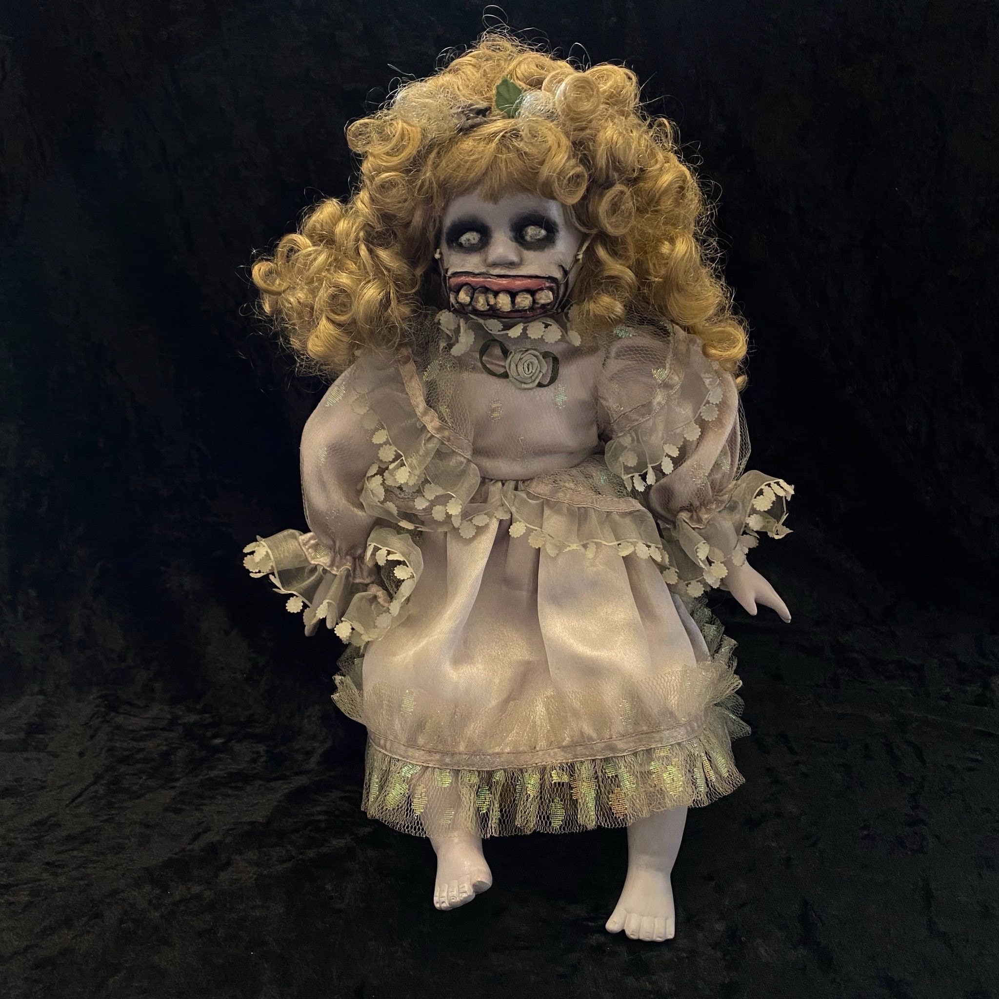 OOAK “biting Bonnie” Unique Hand Painted Haunted Porcelain Doll