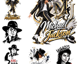 Michael Jackson PNG, King of Pop Fan Design, Retro Music Graphic