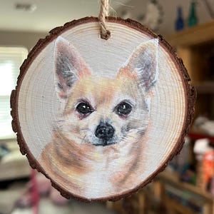 Hand-Painted Pet Portrait on Wood | Hyper-Realistic Miniature Pet Painting | Custom Keepsake