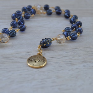 Episcopal/ Anglican Prayer Beads named Brighter the Stars.  Inspired by stars in the night sky.