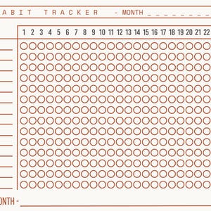 RealMin Habit Tracker | Digital Habit Tracker GoodNotes | Monthly Habit Tracker PDF iPad Printable