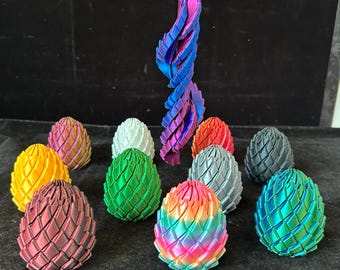 1pcs Articulated Spiral Dragon Egg 3D Printed Flexi Dragon Fidget Toy Sensory Desk Decor Collectible Figure
