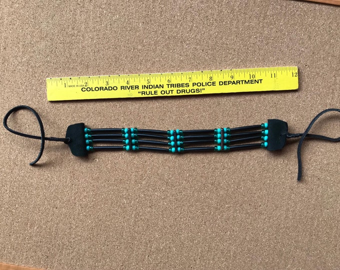 Native American Made Choker - bone pipe beads