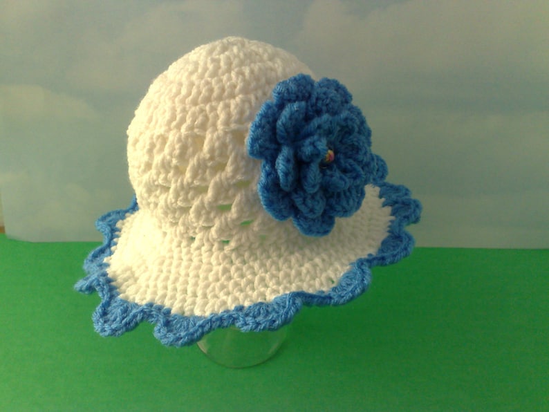 Spring Hat Summer Hat Crochet Summer Hat Aloha Crochet Hat Girls Hat Ready to Ship Sun Hat Toddler Hat Newborn Summer Hat