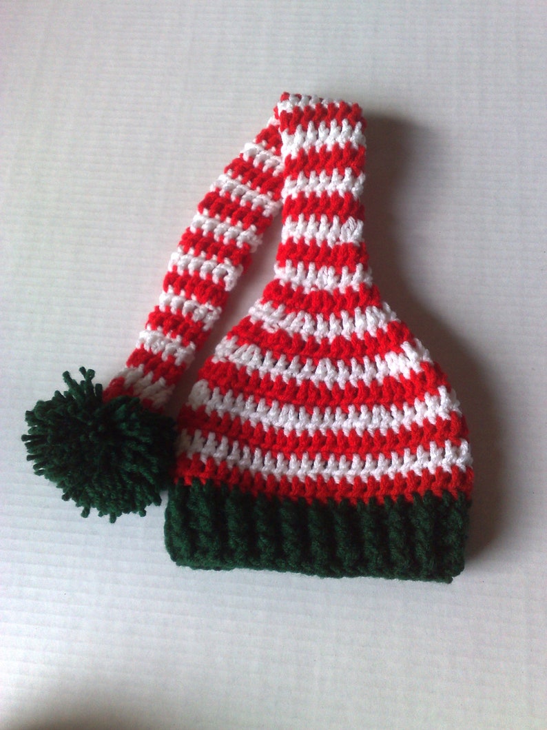Elf Hat Newborn Baby Hat Ready to Ship Boy Hat Girl Hat Crochet Hat Christmas Hat