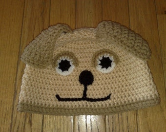 Crochet Dog Hat, Crochet Puppy Hat, Newborn Dog Hat, Puppy Beanie Hat, CrochetHat, Crochet costume Hat ,Newborn Dog Hat, Ready to Ship