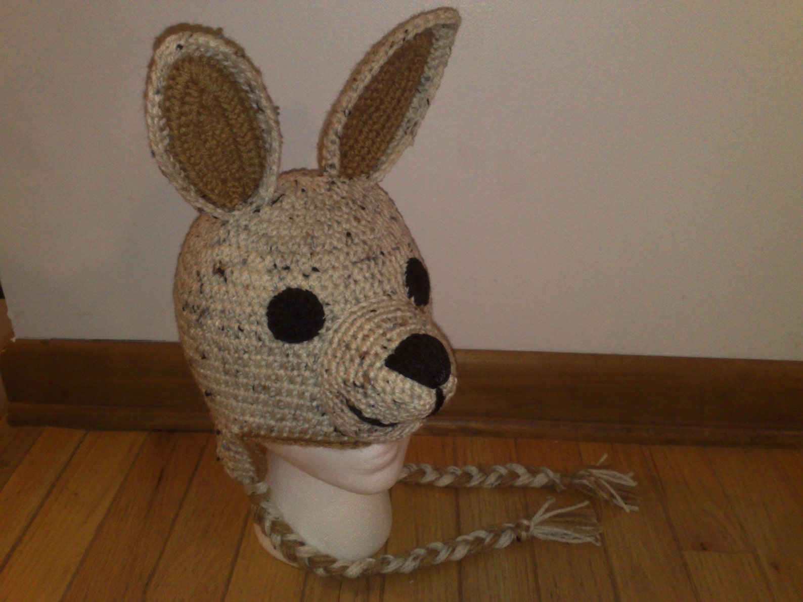 Kangaroo Hat Crochet Kangaroo Hat Ear Flap Kangaroo Hat Etsy