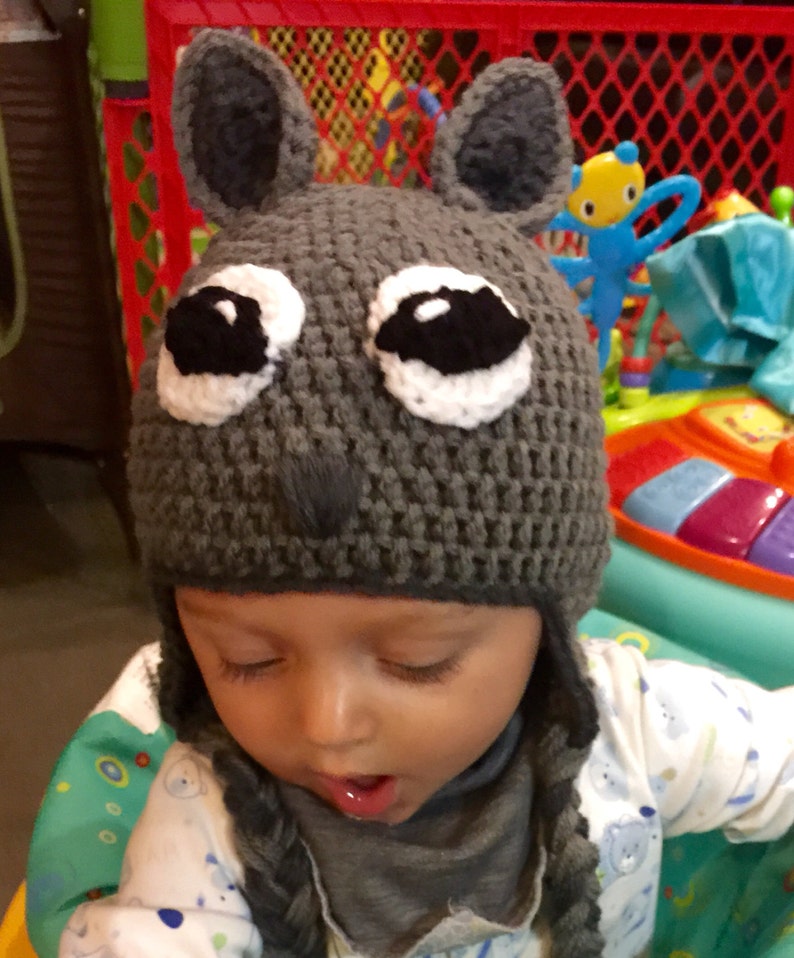 Squirrel Hat, Crochet Squirrel Hat, Squirrer Hat, Squirrel Costume, Halloween Hat, Toddler Hat, Infant Hat, Adult Hat, Halloween Costume image 4