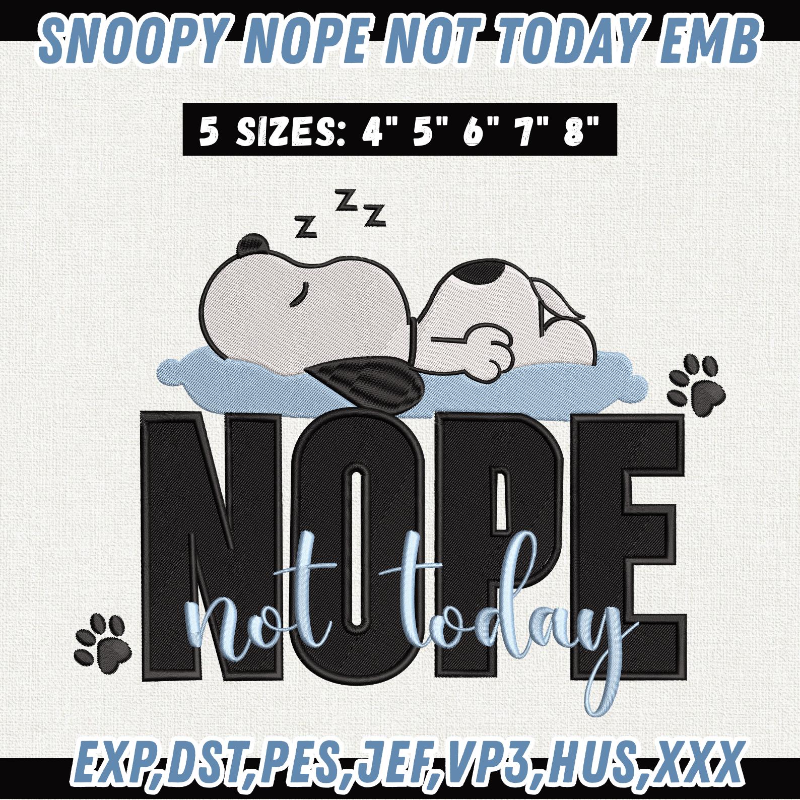 Snoopy Not Today - Etsy