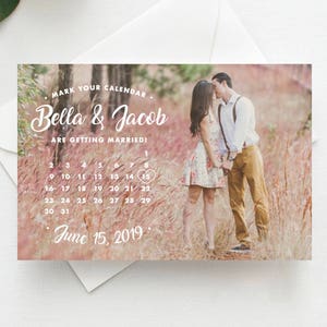 Mark Your Calendar Save the Date Postcard, Magnet, Flat Card, Calendar Photo Save the Date, Save the Date Calendar, Save our Date