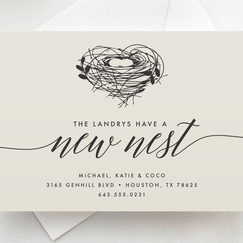 Home Sweet New Homechange of Address Card/moving Announcement Etsy