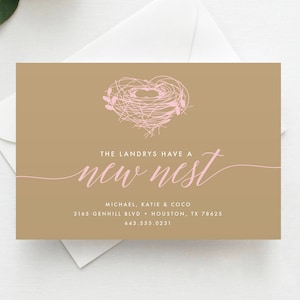 New Nest Moving Announcement Postcard, New Address Magnet, New Home Card, New Address, New Home Announcement, Change of Address Card