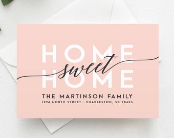 Home Sweet Home Moving Announcement Postcard, Magnet, Flat Card, New Home Magnet, New Home Announcement, Change of Address Card, Moving