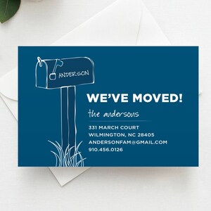 Mailbox Moving Announcement Template, New Home Card, New Address Card, New Home Announcement, Change of Address, DIY Digital Files, MOV1