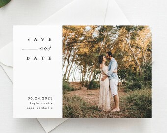 Photo Save the Date Magnet, Printed Save the Dates, Postcard Save the Date, Minimal Photo Save the Date, Wedding Magnet,Photo Save the Date