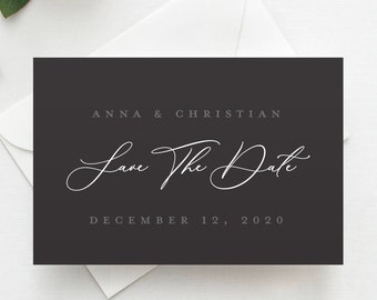 Romantic Save the Date Template Templett, Save the Date, Save the Date Download, Minimal Save the Date, Template, Instant Download, SAV1