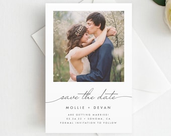 Printed Photo Save the Date: Wedding Magnet, Postcard