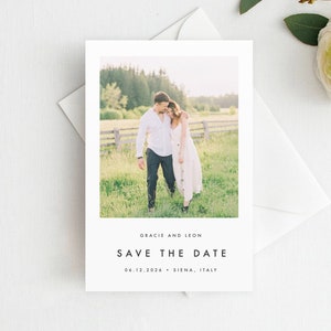 Printed Photo Save the Date Cards, Save the Date Magnet, Minimal Photo Save the Date Postcard, Photo Wedding Magnet, Wedding Save the Date
