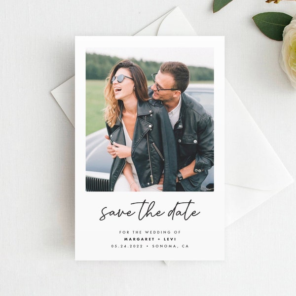 Printed Photo Save the Date Magnet, Postcard, Save the Date with Envelope, Save the Date, Photo Wedding Magnet, Wedding Save the Date, P1