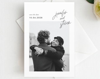 Printed Photo Save the Date Magnet, Photo Save the Date Postcard, Wedding Save the Date Card, Photo Wedding Magnet, Pic Save the Date