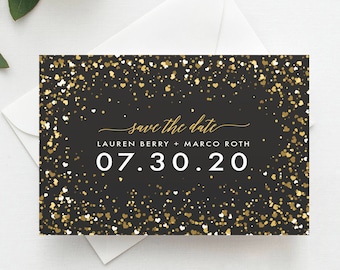 Save The Date Engagement Party Rehearsal Dinner Anniversary Confetti Custom Confetti Name Confetti Personalized Confetti