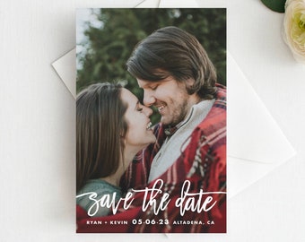 Handwritten Photo Save the Date Postcard, Magnet, Flat Card, Save the Date Magnet, Photo Wedding Magnet, Save the Date Card, Handwriting