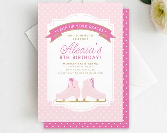 ice skating invites etsy