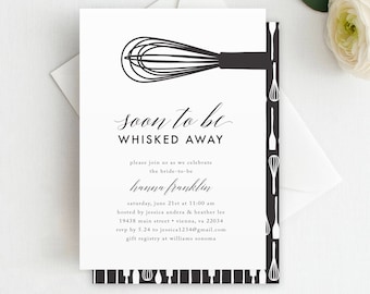 Whisked Away Kitchen Bridal Shower Invitation, Bridal Shower Brunch, Stock the Kitchen, Kitchen Bridal Shower Template, BRD1