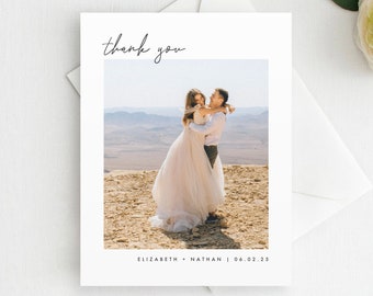 Boho Wedding Photo Thank You, Photo Thank You, Baby Thank You, Wedding Photo Thank You Card, Bridal Thank You, Custom Thank You