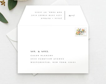 Minimal Envelope Template, Editable Envelope, DIY Envelope Template, Printable Wedding Envelope Template, Envelopes in Multiple Sizes, ENV1
