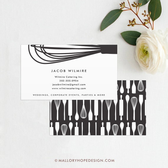 Whisk Business Card Baker Or Catering Chef Business Card