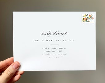 Minimalist Printable Envelope Address Template, DIY Envelope Template, Wedding Envelope Template, Return Envelope, Many Sizes, ENV1