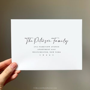 Custom Printed Envelopes, Guest Addressing, Recipient Addressing, Return Address Printing, A7, A2,4Bar Envelopes, White Ink Envelopes, Blank image 7