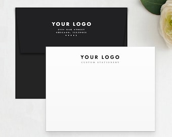 Custom Logo Stationery Set: Personalized Note Cards & Envelopes