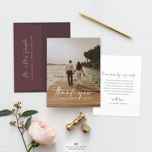 Marker Photo Wedding Thank You, Photo Thank You, Wedding Thank You, Wedding Photo Thank You Card, Bridal Thank You, Custom Thank You Card