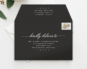 Printable Envelope Template, Editable Envelope, DIY Envelope Template, Wedding Envelope Template, Calligraphy Envelope, Multiple Sizes, ENV1