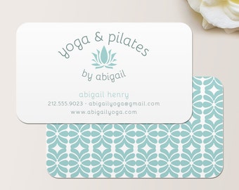 Yoga Instructor or Pilates Instructor Business Card, Calling Card, Mommy Card, Contact Card, Calling Cards, Modern Business Cards