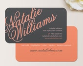 Elegant Name Business Card, Calling Card, Mommy Card, Contact Card, Hair Stylist Business Card, Salon, Event Planner Business Cards