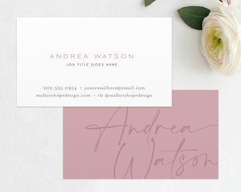 Modern Printed Business Cards: Custom Minimalist Calling Card