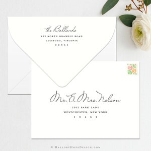 Printable Envelope Template, Editable Envelope, DIY Envelope Template, Wedding Envelope Template, Calligraphy Envelope, Multiple Sizes, ENV1 image 2