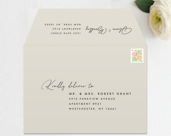 Modèle d'enveloppe de mariage imprimable : adresse de calligraphie DIY (5 tailles) (téléchargement numérique)