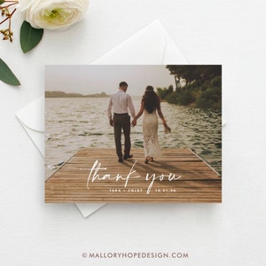 Marker Photo Wedding Thank You, Photo Thank You, Wedding Thank You, Wedding Photo Thank You Card, Bridal Thank You, Custom Thank You Card