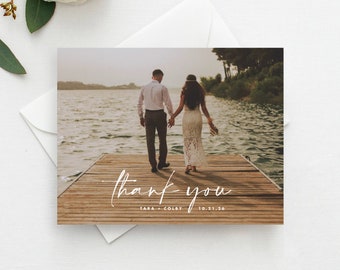 Marker Photo Wedding Thank You, Photo Thank You, Wedding Thank You, Wedding Photo Thank You Card, Bridal Thank You, Custom Thank You Card