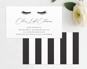 Lash Business Card Template, Lash Extensions, Lashes Business Card, Lash Salon, Lash Stylist Business Card Template, Instant Download, BUS1